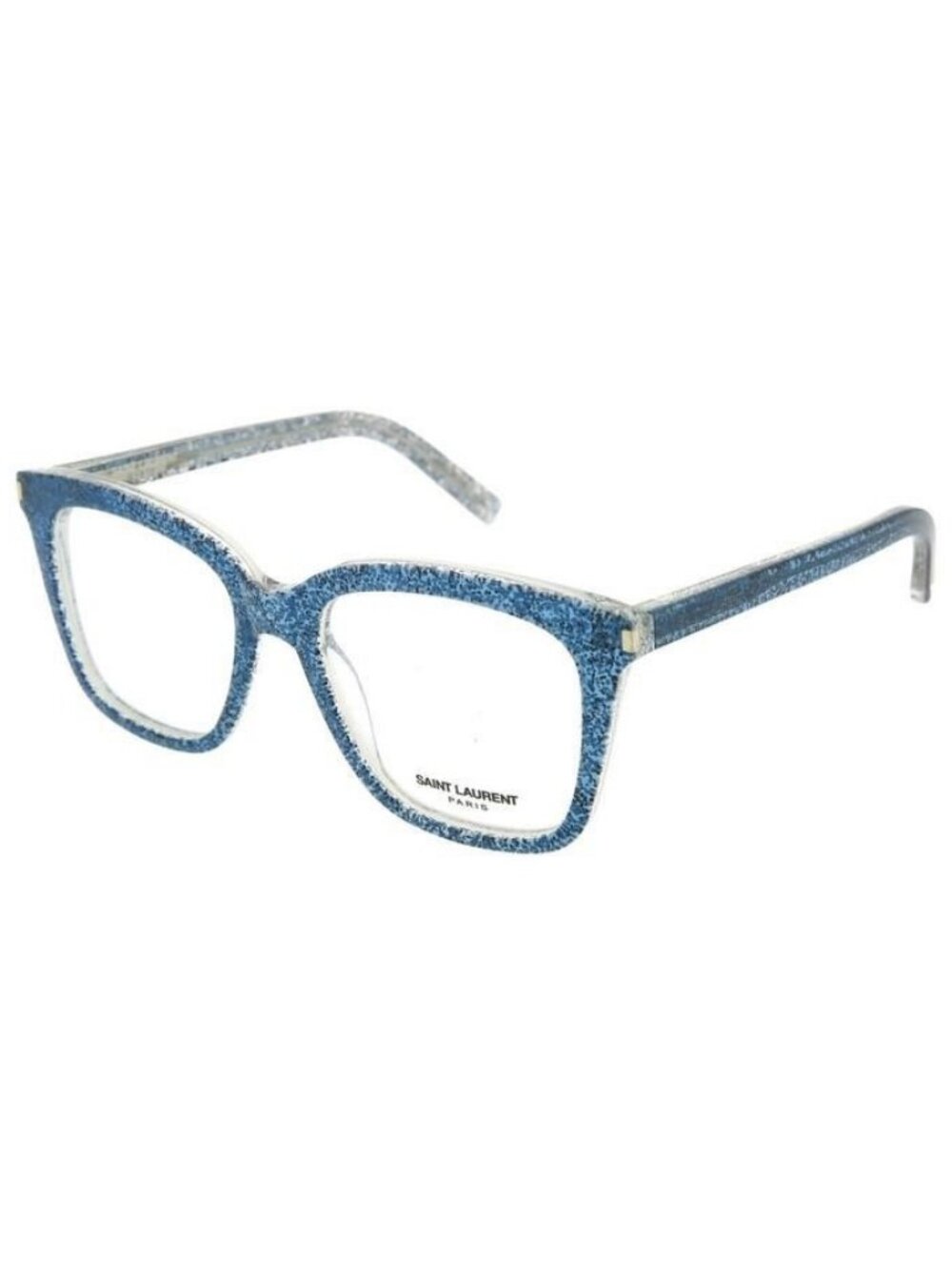 New Saint Laurent Womens Square/Rectangle Blue Blue Transparent Fashion Designer